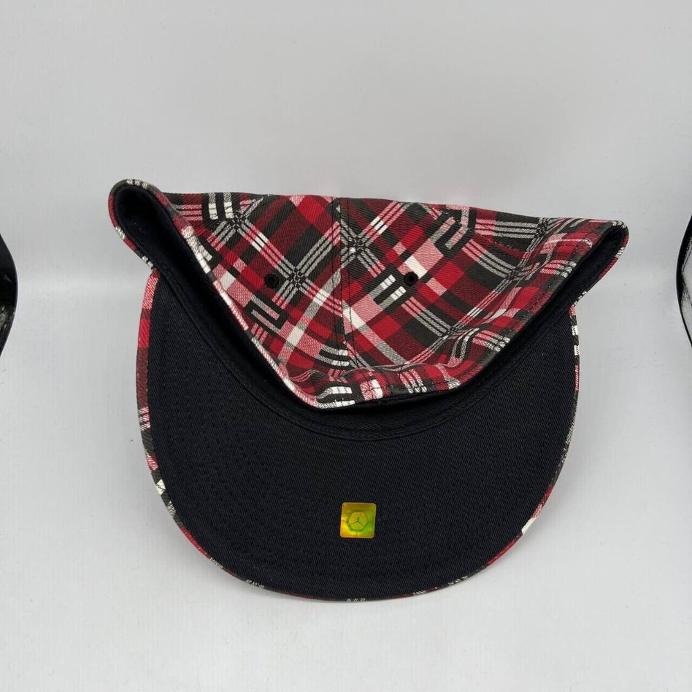 Air Jordan Plaid Jumpman Hat 7 3/8 Fitted Cap Chicago Bulls Men - Picture 4 of 6